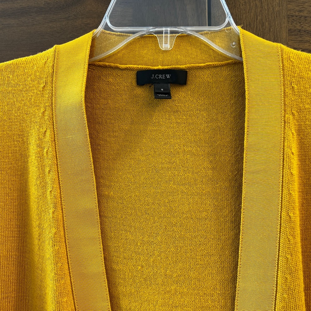 J Crew Womens Yellow Button-Front Cardigan Sweater Size Small - Picture 5 of 8